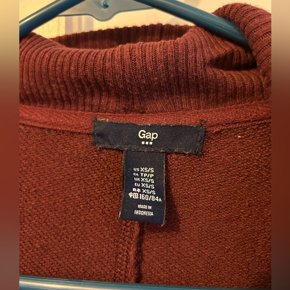 Gap maroon tunic cardigan size XS/S - Picture 2 of 3